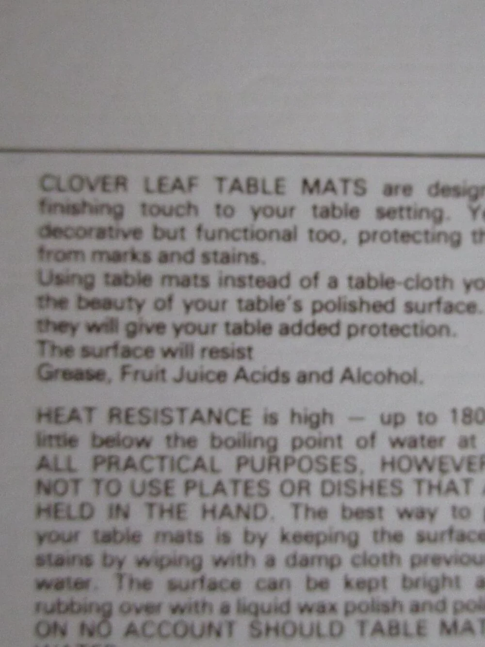 set of 6 vintage cork board table mats